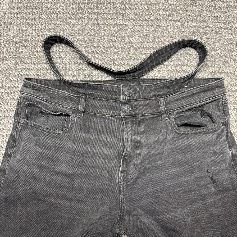 American Eagle Womens Jeans 14x30 Super High-Rise Baggy Straight Black - Picture 8 of 10